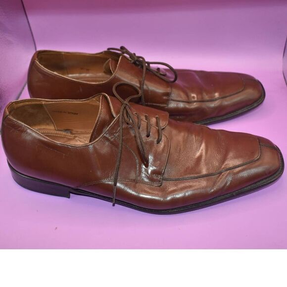 Mezlan Brown Split Toe Derby Lace Up Shoe - 11 - Picture 2 of 4